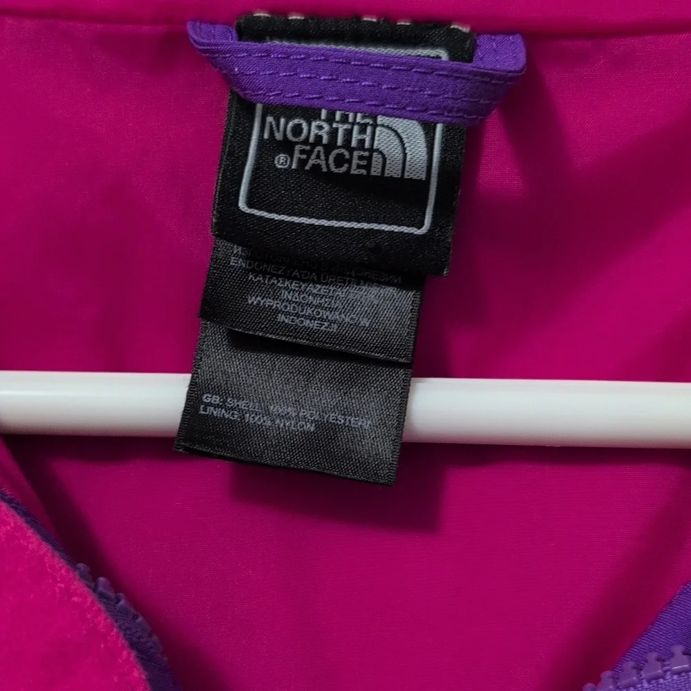 North Face Kids' Purple Raincoat/Ski Jacket with Pink/White Highlights - Picture 2 of 9